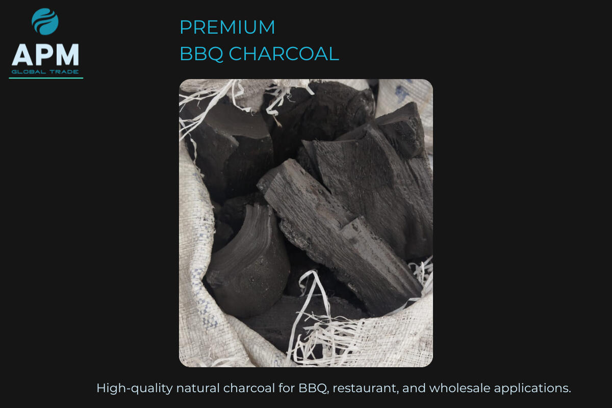 Premium natural BBQ charcoal for restaurants, wholesalers, and retail markets